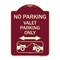 Signmission No Parking Valet Parking Only Heavy-Gauge Aluminum Architectural Sign, 24" x 18", BU-1824-23646 A-DES-BU-1824-23646 - alternate 1